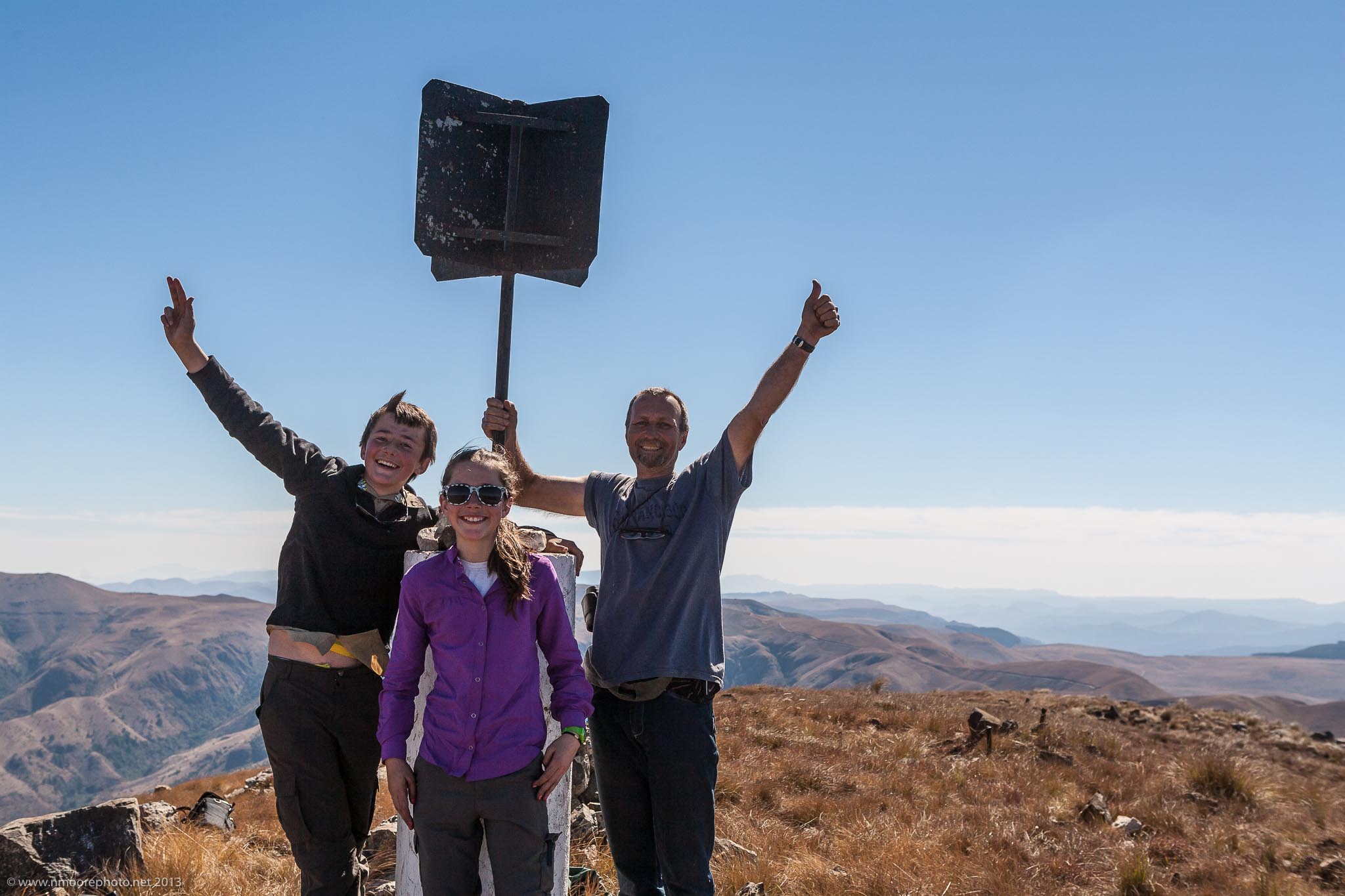 At the summit of Mt Anderson